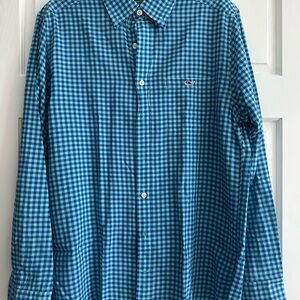 Vineyard Vines Blue Checkered Men's Shirt